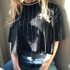 a jersey styled crop top